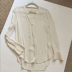 Vince Cream Blouse with Button Details